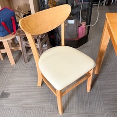 【お買い得‼️】株式会社サン 80cm幅2人掛けダイニングテーブルセット 木製ナチュラルブラウン♪の画像