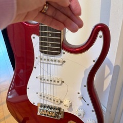 【ご自身で修理してくださる方】SELDER（セルダー）エレキギター 赤  アンプ・入門用セット付きの画像