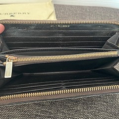 【箱・袋付】バーバリー 長財布 ラウンドファスナー ヴィンテージチェックの画像