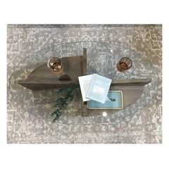 NOCE センターテーブル ローテーブル ガラス ウォールナット
の画像