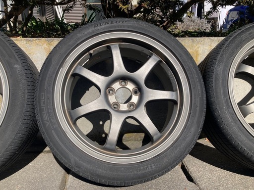 【お取引完了】スバルPCD100　タイヤ&ホイール4本　 ○スバル XV 純正 17インチ☆17×7J +48 5H PCD100 ハブ径 約56mm 4本 