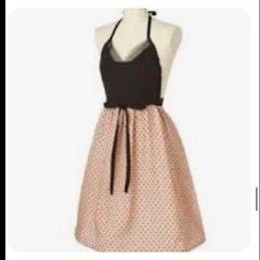 【美品】Francfranc ポイス　フルエプロン　ピンクの画像