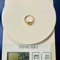 ■本物K18■刻印有り■ダイヤ付きゴールドリング■2.0g■レディース■美品の画像