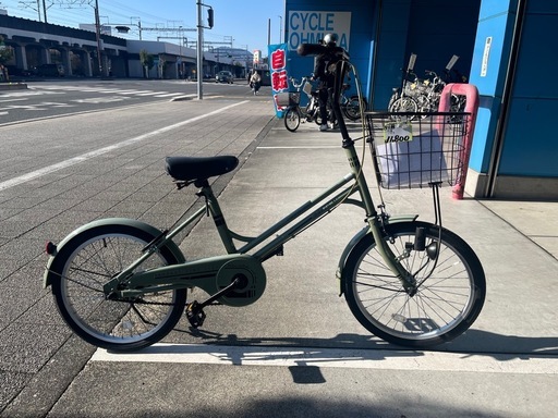 【大人用】整備済中古自転車 サカモトテクノ20型パオラ 緑色 <自転車のオオムラ 静岡店>