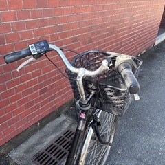 Panasonic電動アシスト自転車 ブラック 前バスケット付き の画像