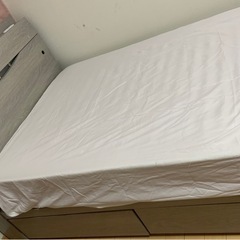 収納付きベッドライト&コンセント付き（シングル）の画像