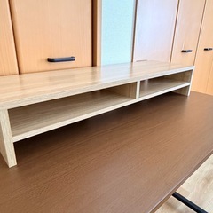 モニター台 卓上 パソコン台 モニタースタンド 2段 木製 の画像