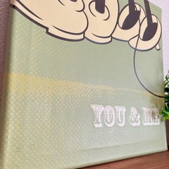 ①キャンバスアート　ディズニー ミッキー&ミニー 『YOU&ME』の画像