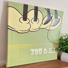 ①キャンバスアート　ディズニー ミッキー&ミニー 『YOU&ME』の画像