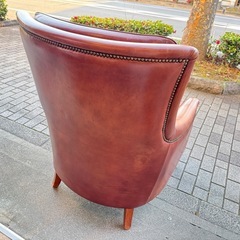 B8029【アンティーク】ウイングバックチェア 1人がけアームチェア ヴィンテージ 北欧家具の画像