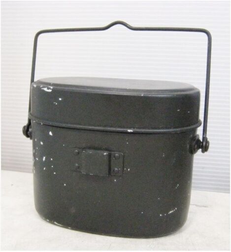 昭和レトロ 兵式飯盒（はんごう） 4合炊き　アルミ製 キャンプ アウトドア用　コレクション　幅20×奥行12×高さ21cm　ハンゴウ　977ZS