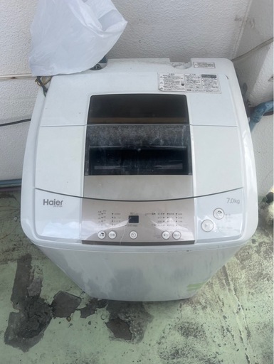 【取引中】早い者勝ち！　Haier洗濯機7kg　外用　
