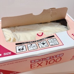 天然ゴム極うす手袋　100枚入り　の画像