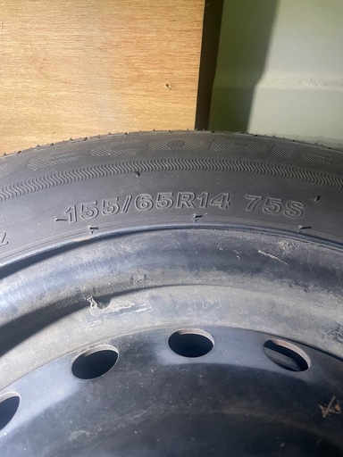 【決まりました】155/65R14 ノーマルタイヤ4本 ホイール付