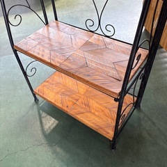 3段ラック　棚　シェルフ　折りたたみラック　の画像