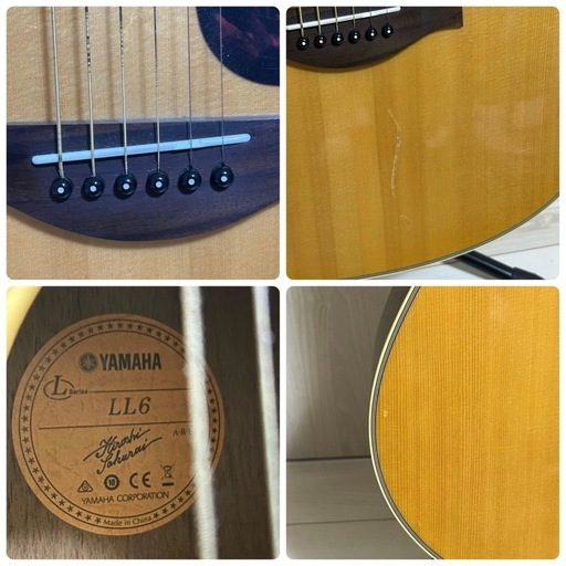 アコギ　YAMAHA LL6 ARE ヤマハ Lシリーズ アコースティックギター ギグバッグ付き ケース付き  販売証明シールあり