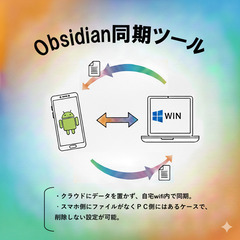 Obsidian 同期ツール販売。（for android / for windows）の画像