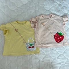 【4着セット】120cm 女の子 スパンコールカットソー 半袖 長袖の画像