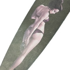 ロングスケートボード アートデザイン グラフィック 中古 クルーザー　117cmの画像