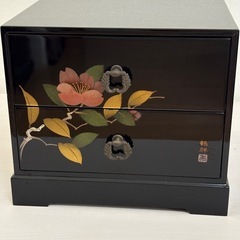 会津塗　２段小箪笥　小物入れ　の画像