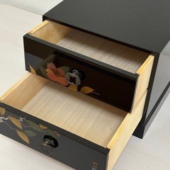 会津塗　２段小箪笥　小物入れ　の画像