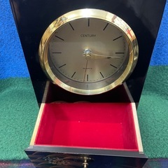 レトロ 置き時計 木製風 インテリア時計 棚付き 高さ29cm アンティーク調 時計 昭和レトロ 置時計 置き時計 和風 クォーツの画像