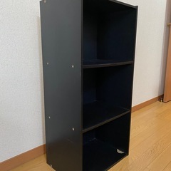 カラーボックス 黒 三段
の画像