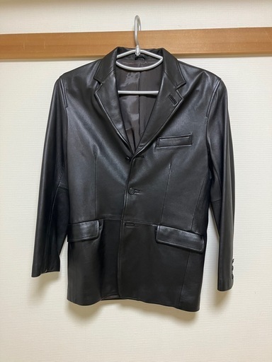 レザージャケット 革ジャン 羊革 ラムレザー ブラック M
