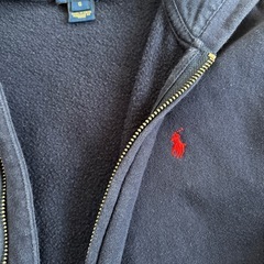 ポロ　裏起毛　ネイビー　パーカーの画像