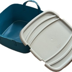 stacksto baquet M short ＋ フタセット（ブルー／ホワイトグレー）の画像