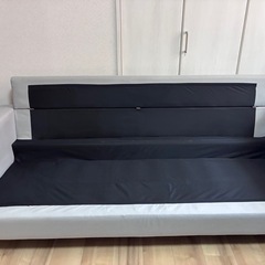 ★3人掛けソファ＋オットマン グレー 使用1年未満の画像