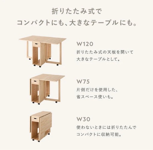 RASIK 折りたたみ式ダイニングテーブル　椅子付き