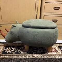 【収納付き】スツール 椅子収納動物 アニマル　サイの画像