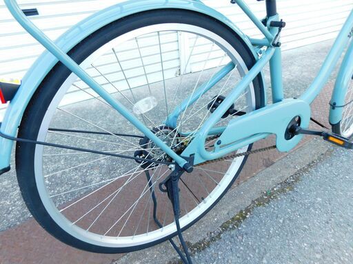 M【JM1073】Tamakoshi タマコシ 玉越工業 Voice 自転車 ヴォイス アクアブルー シティサイクル ママチャリ LEDオートライト搭載 M【JM1073】Tamakoshi タマコシ 玉越工業 Voice 自転車 ヴォイス