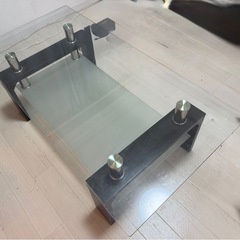 ガラス テーブル 120cm 収納付き 強化ガラス センターテーブル 机 ソファーテーブル 長方形 ガラステーブル ローテーブル おしゃれ 高級感 リビング 応接室 ホワイト ブラック 黒 白の画像