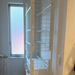 無料｜突っ張り収納ラック 幅90cm 5段 木棚 分解済の画像