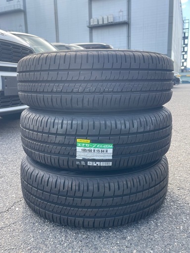ダンロップ(DUNLOP) 185/60/R15  3本　鉄ホイール付 新品タイヤ