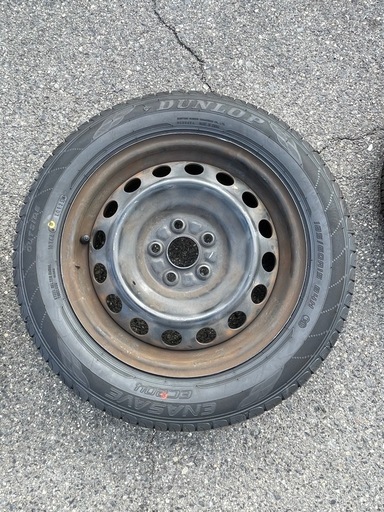 ダンロップ(DUNLOP) 185/60/R15  3本　鉄ホイール付 新品タイヤ