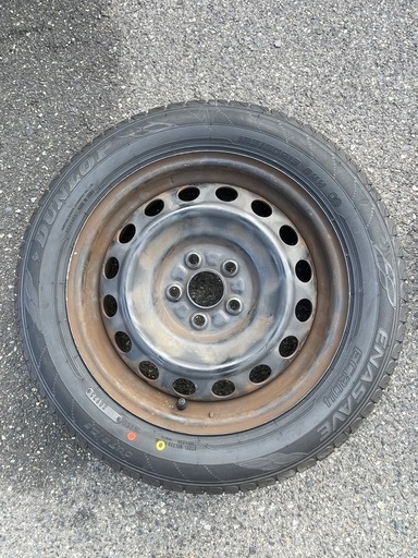 ダンロップ(DUNLOP) 185/60/R15  3本　鉄ホイール付 新品タイヤ