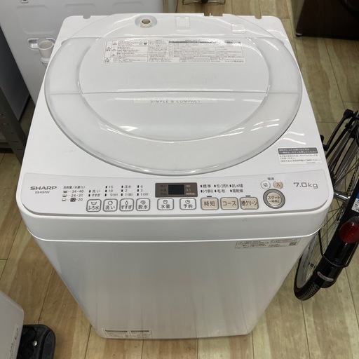 SHARP 7.0kg全自動洗濯機【リサイクルフカツ岡崎倉庫店】260222SM-48