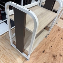 ラック　2段　収納ラック　収納棚　鉄　木製　ワゴン　シェルフ　棚の画像