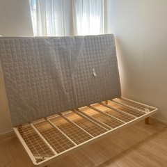 無印良品 脚付マットレス・ポケットコイル・セミダブルベッドの画像