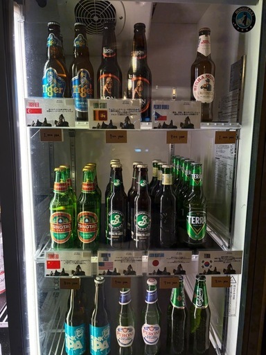 ホシザキ業務用冷蔵庫、ショーケース型、クラフトビール?