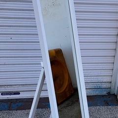 ホワイトフレーム 姿見 スタンドミラー 全身鏡の画像