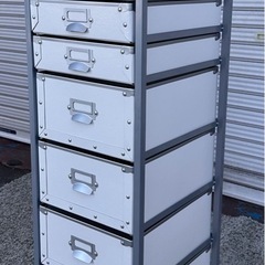 キャスター付き 多段レターケース 収納ワゴンの画像