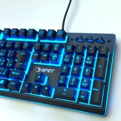 LEDゲーミングキーボード PC 光る NPET K50の画像