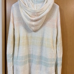 ジェラートピケ もこもこボーダーパーカー ルームウェア Pロゴの画像