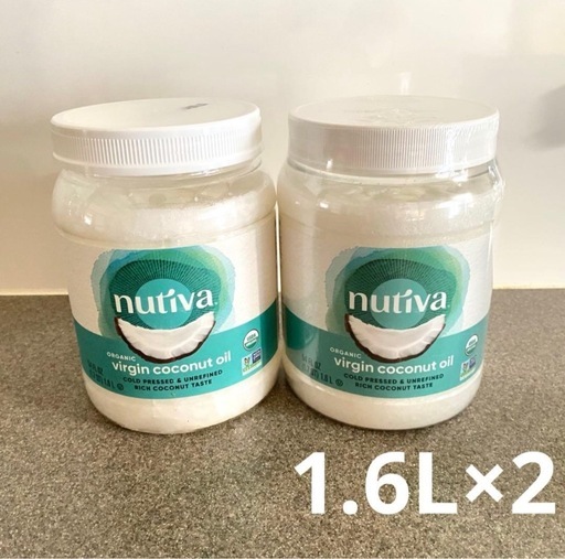 【未開封】1.6L×2　Nutiva オーガニック バージン ココナッツオイル