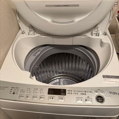 シャープ 洗濯機 7kg  取引中の画像