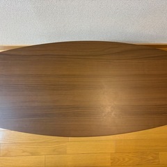 木製折りたたみテーブル(棚板付き)の画像